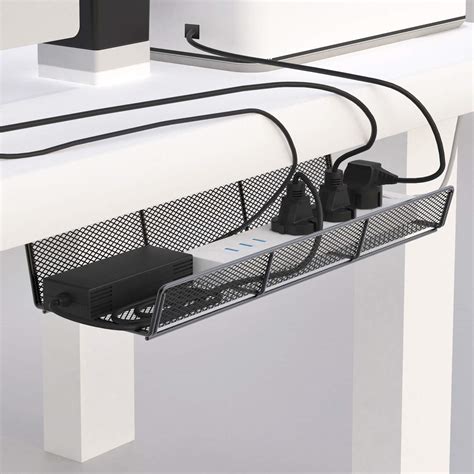 electrical cord organizer box|ikea desk cable tray.